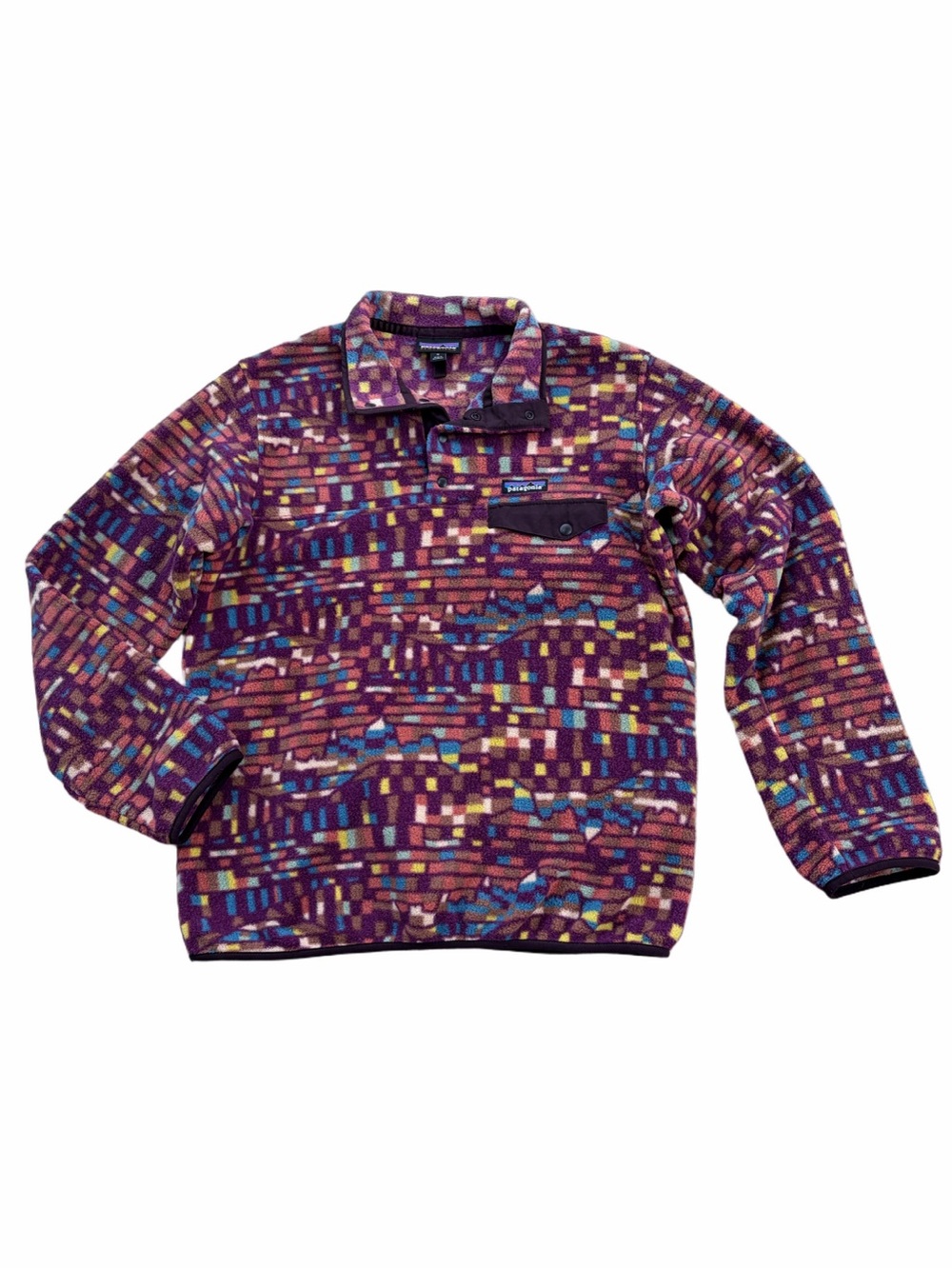 Patagonia Women's Medium Synchilla® Snap-T® Fleece Pullover Fitz Roy Patchwork
